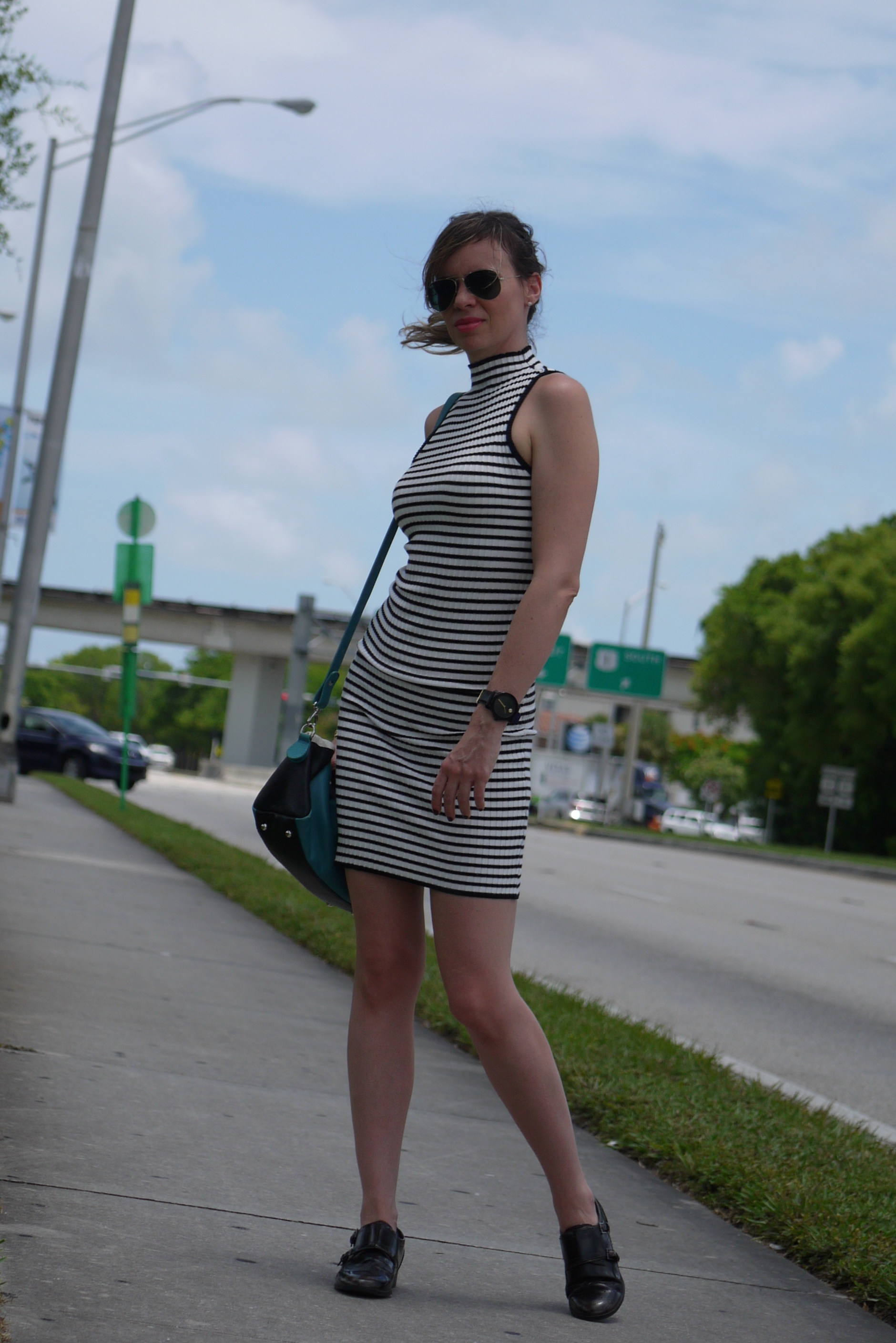 Stripes dress with Oxford shoes by Mylovelypeople