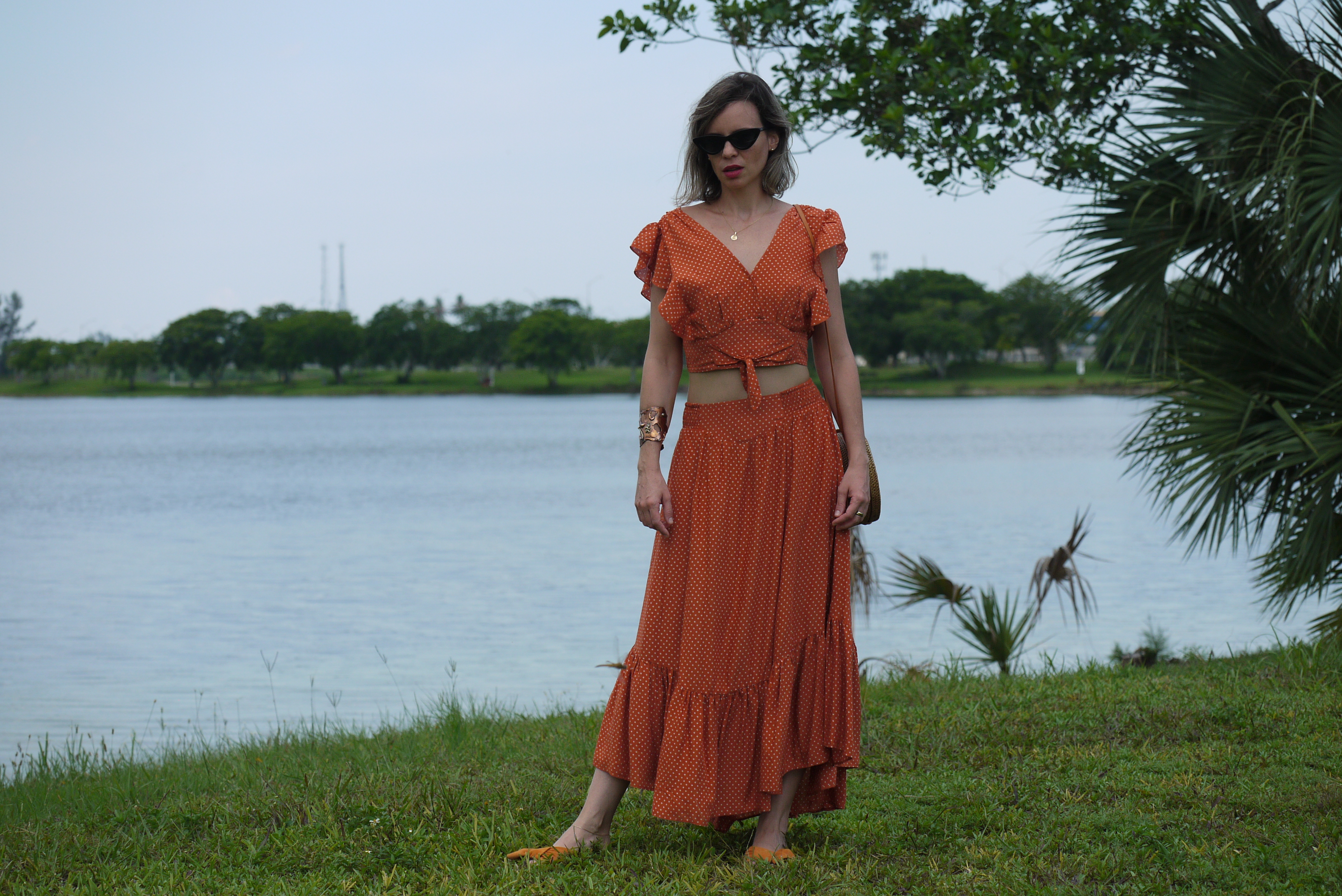 Alba Marina Otero fashion blogger from Mylovelypeople blog shares with you an inspiration por your next vacation to a warm place with this amazing set of polka dots and ruffle